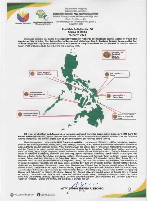 Shellfish Bulletin No. 06 Series of 2024 .